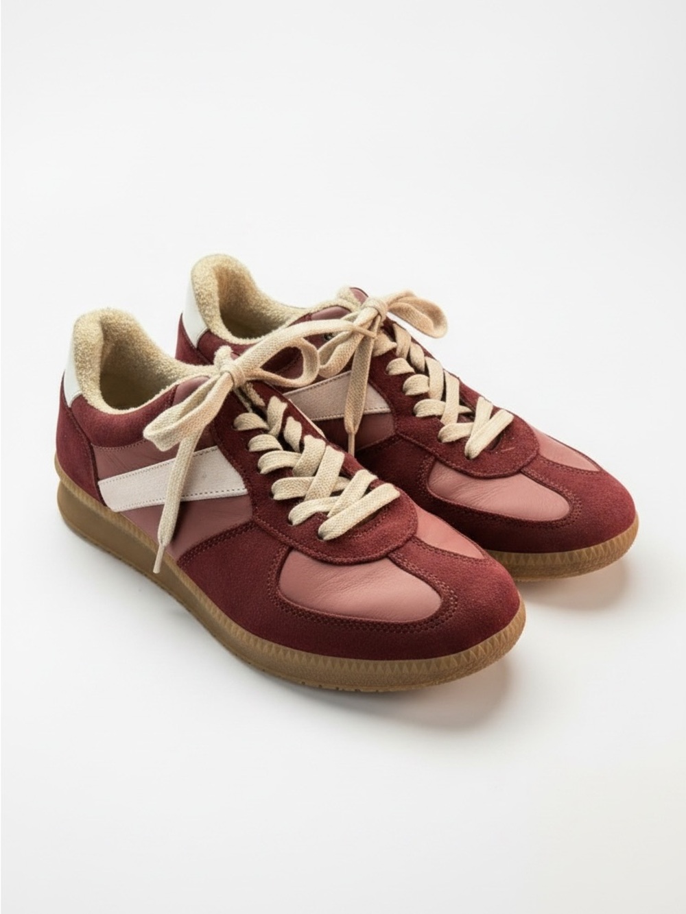 Verbenas Sora Sneakers Burgundy Maroon  Leather Suede EU 41